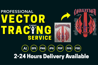 recreate, edit, update, redraw rebuild logo vector tracing