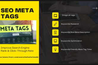 do meta title, meta tags, meta description with keywords optimization