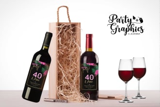 design a customized wine label for your events