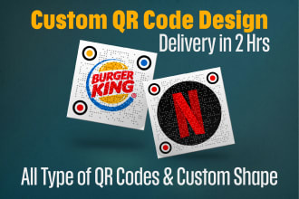 do a custom qr code design with logo within 2 hrs
