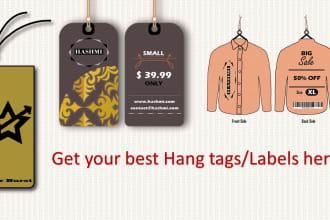 design hang tag, clothing tag, clothing label, product label