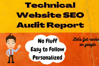 make website SEO audit report to fix technical issues and action plan
