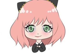 draw cute kawai chibi anime art style  for you
