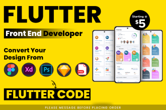 convert figma or xd design into flutter app