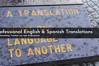 translate english to spanish with perfect formatting