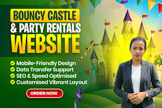 build a bounce house and party rentals website