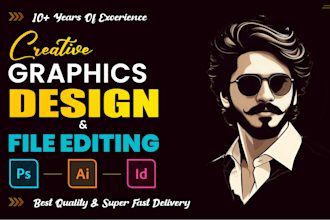 do any graphics design, adobe illustrator, photoshop expert