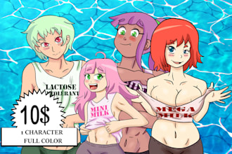draw anime, comic and fan art illustration nsfw
