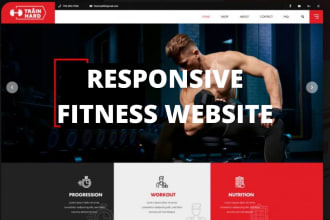 design fitness website, gym, workout and yoga website