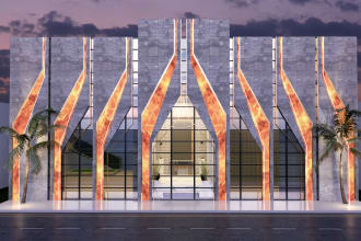 do event planning  hall 3d rendering and modeling