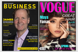do magazine cover design, front cover, magazine layout