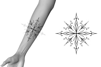 create mandala or fine line tattoo design