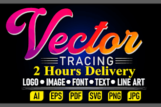 do vector tracing, vectorize images, redesign, redraw logo, edit, clean up font