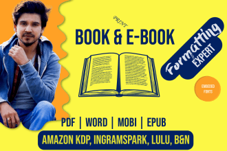 do amazon kdp, ebook, and paperback formatting