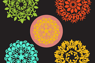 create beautiful motifs with any element or vector