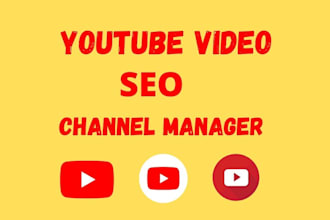 optimize youtube video SEO and your channel growth manager