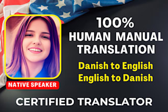 translate danish to english or english to danish translation