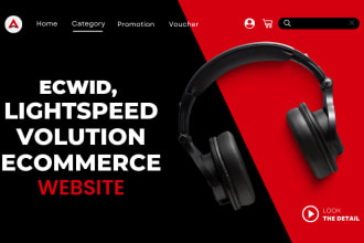 design your lightspeed shop, ecwid, volusion ecommerce store