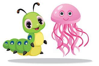 draw cute animal character illustration for you