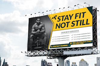 create professional billboard, signage, lawn sign, outdoor design