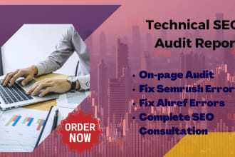 do technical SEO audit and fix moz, ahref, semrush, issues