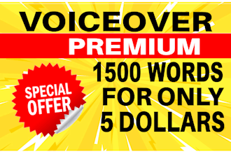 record male voice over in latin american spanish 1500 words for 5 dollars