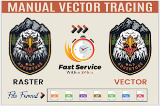 vectorize images, recreate logo, and deliver high quality vector files fast