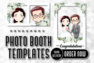 create a photo booth overlay template design