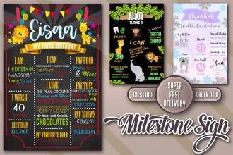 create a baby announcement or milestone sign for birthdays