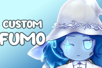 draw characters as fumo plushies