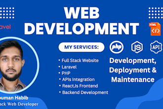 be your laravel php web system developer and maintainer