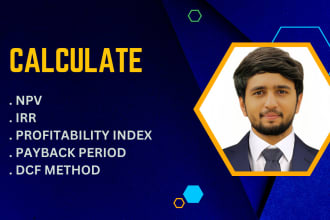 calculate npv, irr payback period and dcf method
