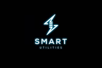 create electric lightning modern logo design
