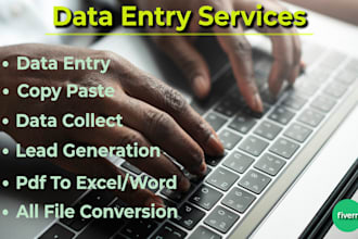 do data entry, copy paste, lead generation and many more