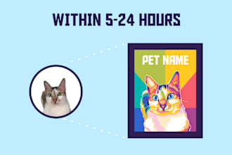 draw your pet into wpap pop art