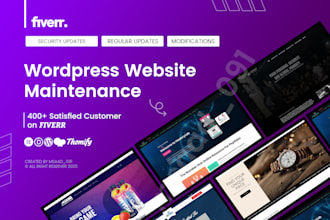 do wordpress website maintenance and support to secure and uptodate site