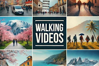 provide authentic walking or street food videos of busy streets worldwide