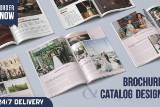 create brochure design, product booklet, and catalog design