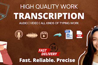do transcription of any audio or video at the lowest price