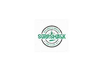 design a stamp style logo for the supp shack