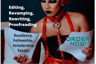 edit residency personal statement, fellowship , scholarship