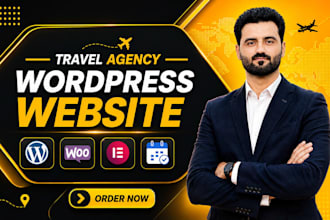 design a tour and travel agency website in wordpress with booking system