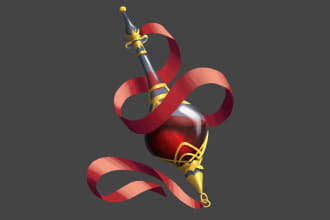 draw props, items and object for your games 2d art, raster