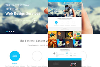 design minimal websites in photoshop
