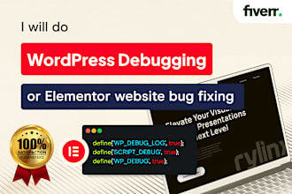 do wordpress debugging or elementor website bug fixing