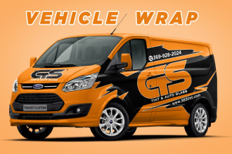 design branding car wrap, vehicle wrap, truck wrap and van wrap design