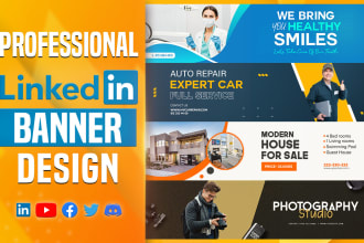 design a professional linkedin banner, cover or header