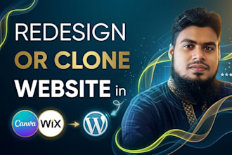 do wix to wordpress, canva to wordpress, redesign any website into wordpress