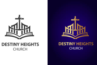 design church ministry or religious unique minimalist logodesign