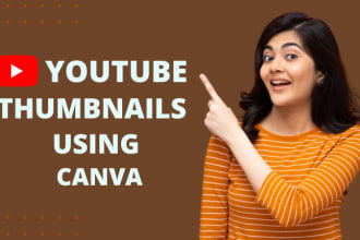 create attractive youtube thumbnail using canva